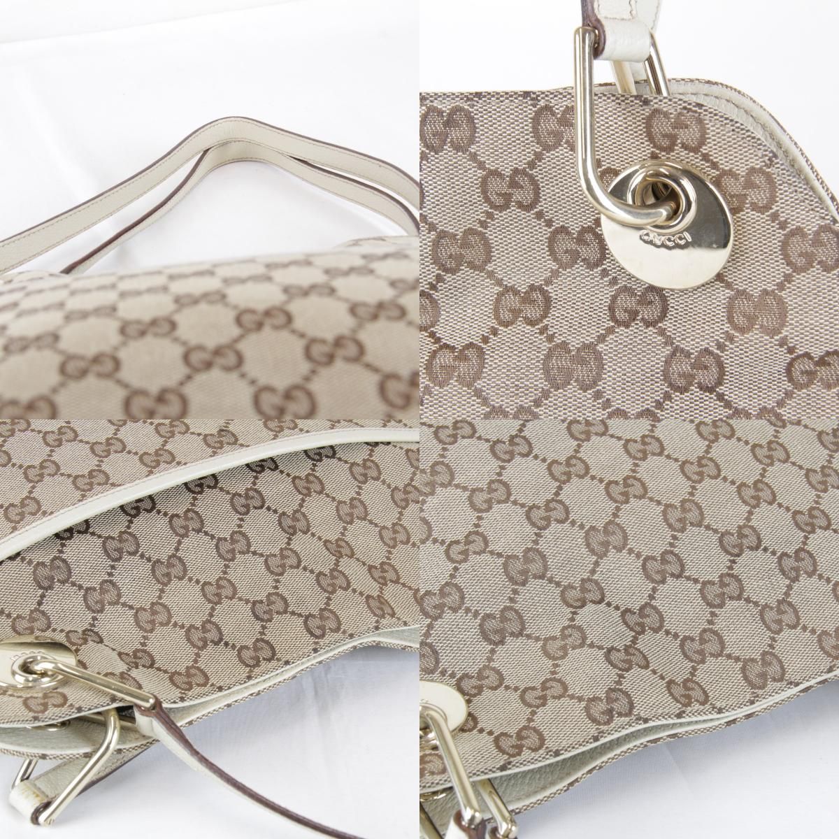 Gucci Tote GG Canvas Leather Brown — view 9