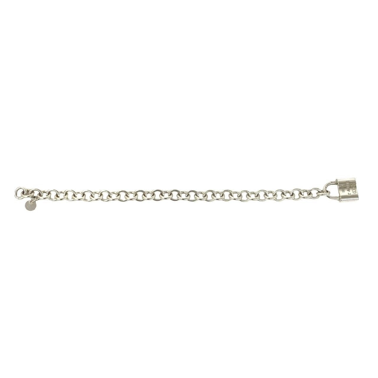 Tiffany & Co Cadena Lock Bracelet 925 Sterling Silver Chain — view 6