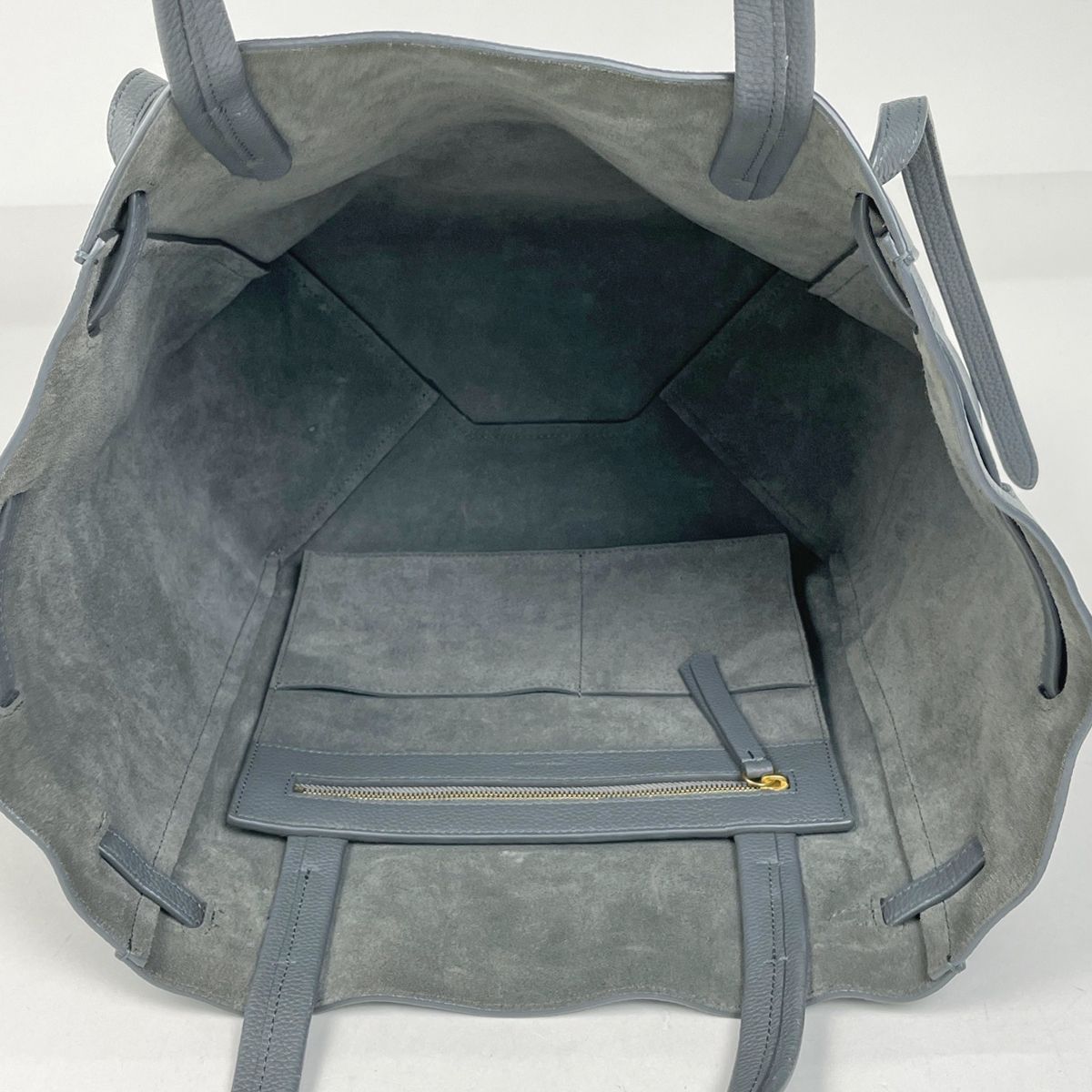 Celine Cabas Phantom Small Tote Leather Gray — view 9