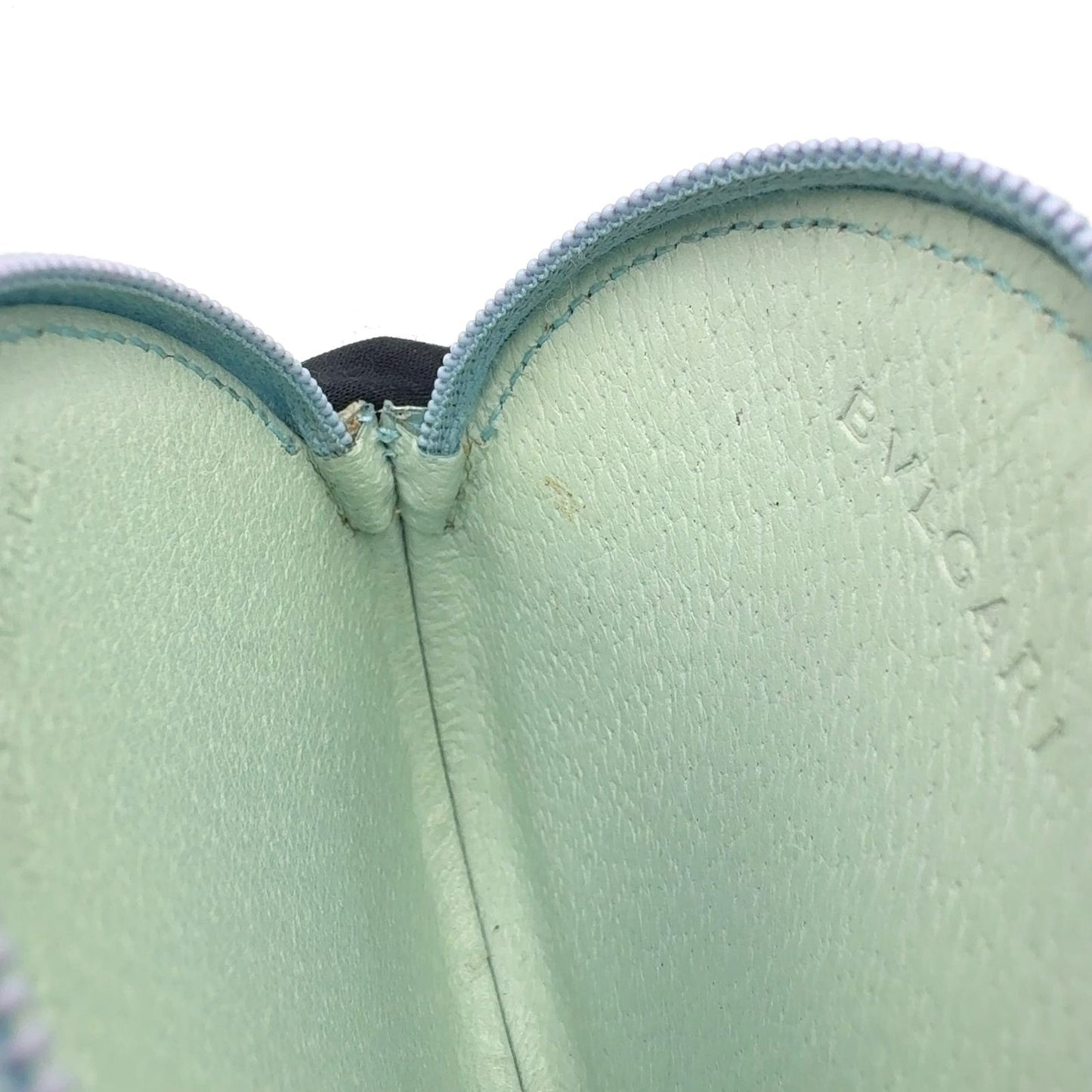 Bvlgari B-zero One Leather Light Blue Coin Case Silver — view 9