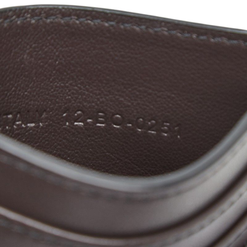 Dior Peter Doig Logo Card Case Brown Leather — view 9