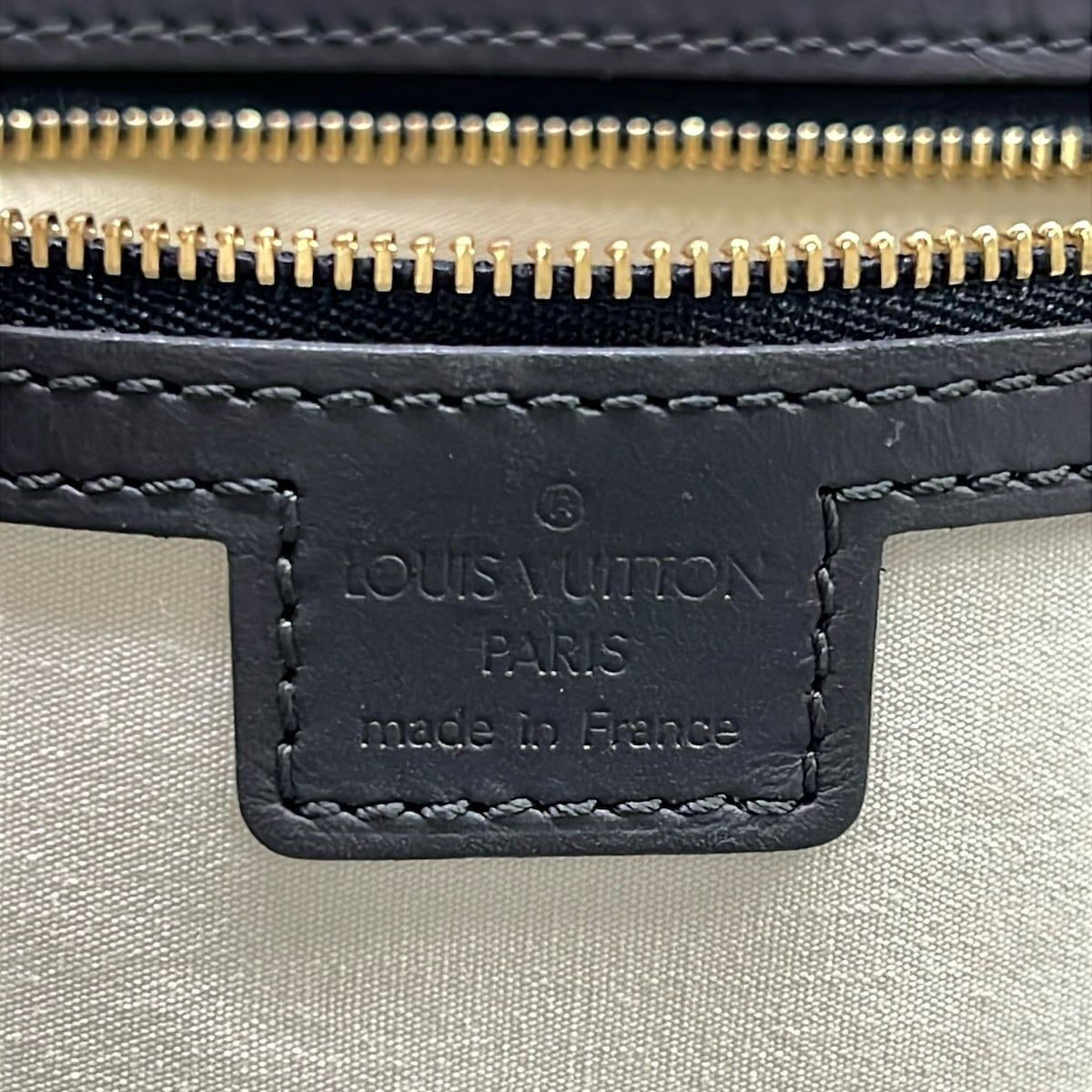 Louis Vuitton Handbag Monogram Mini Alma Blue Cotton Leather — view 9