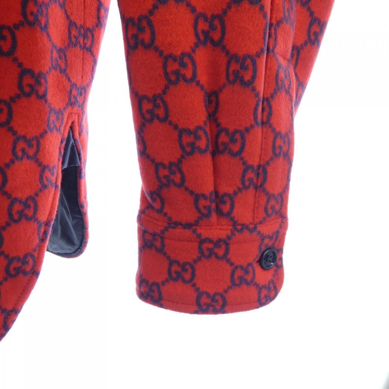 Gucci GG Wool Flannel Padded Overshirt Zapdw Jacket — view 6