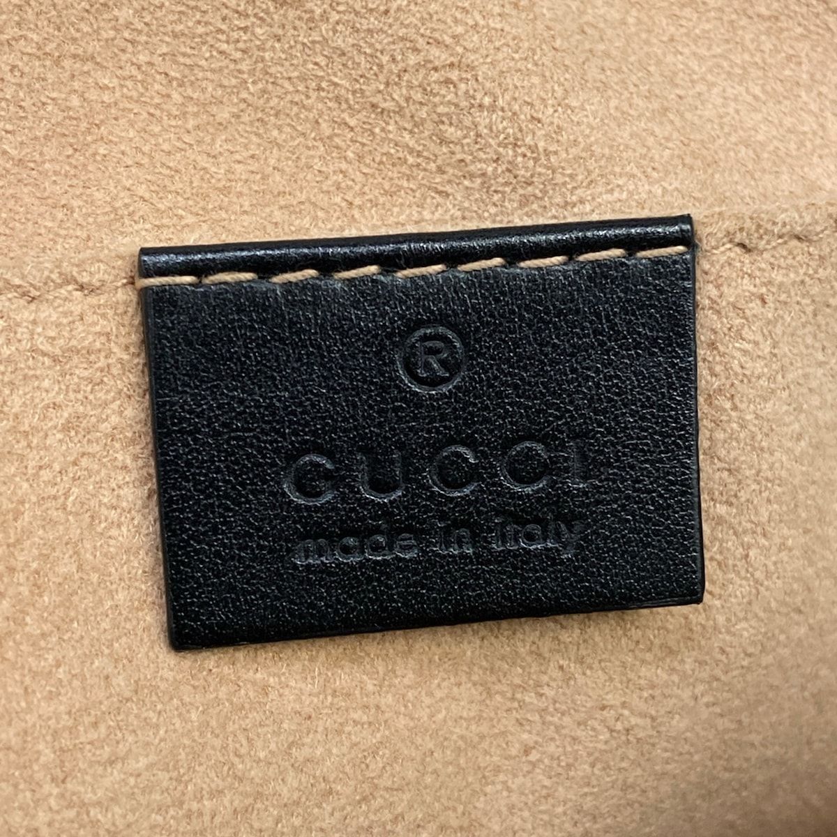 Gucci Shoulder Bag GG Marmont Black Chain Leather — view 9