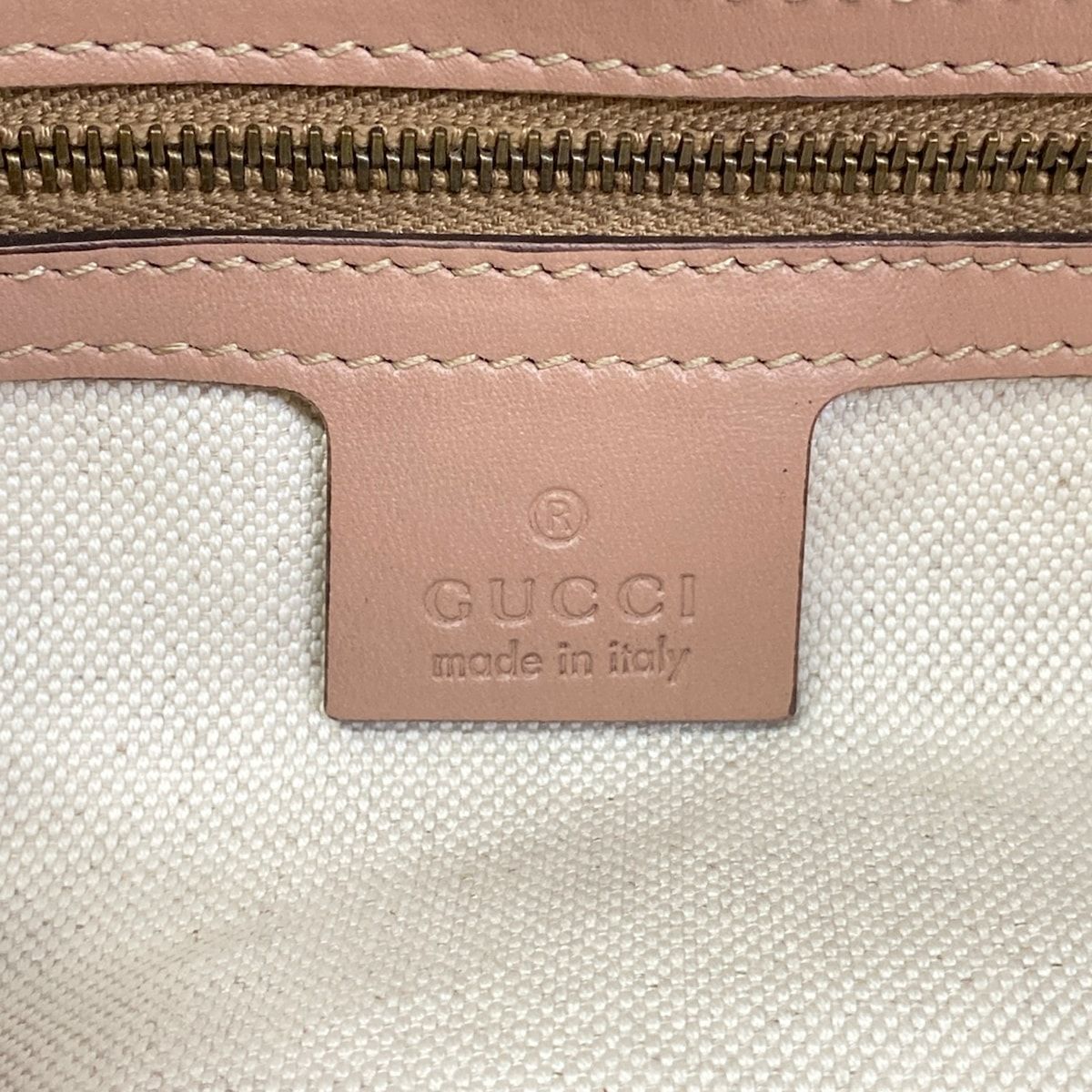 Gucci Tote GG Pattern Scarlet Beige Brown Pink Leather — view 9