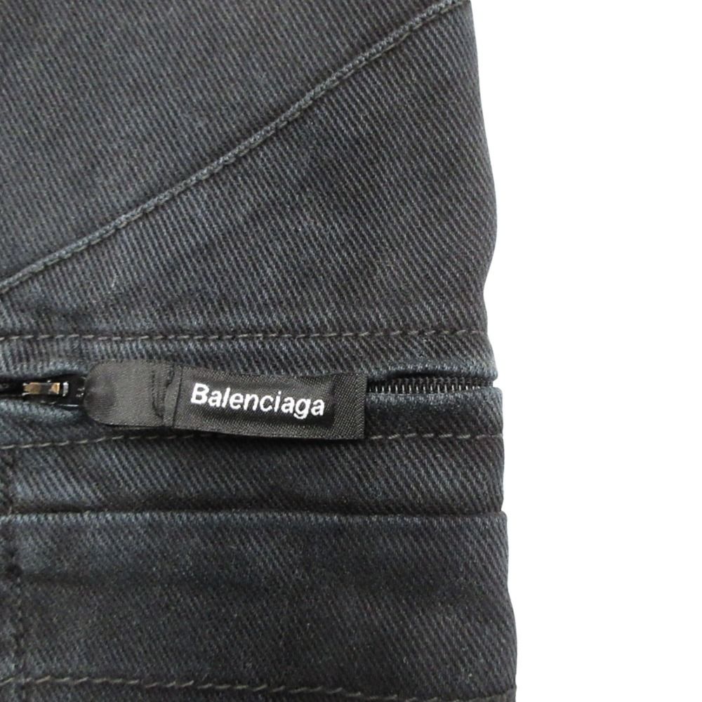 Balenciaga Soft Hand Wide Cargo Denim Pants Baggy M Black — view 9