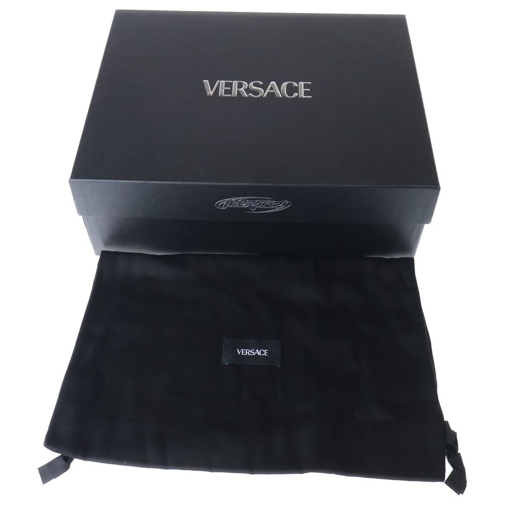 Versace Mercury Leather Lace Up Sneakers White — view 6