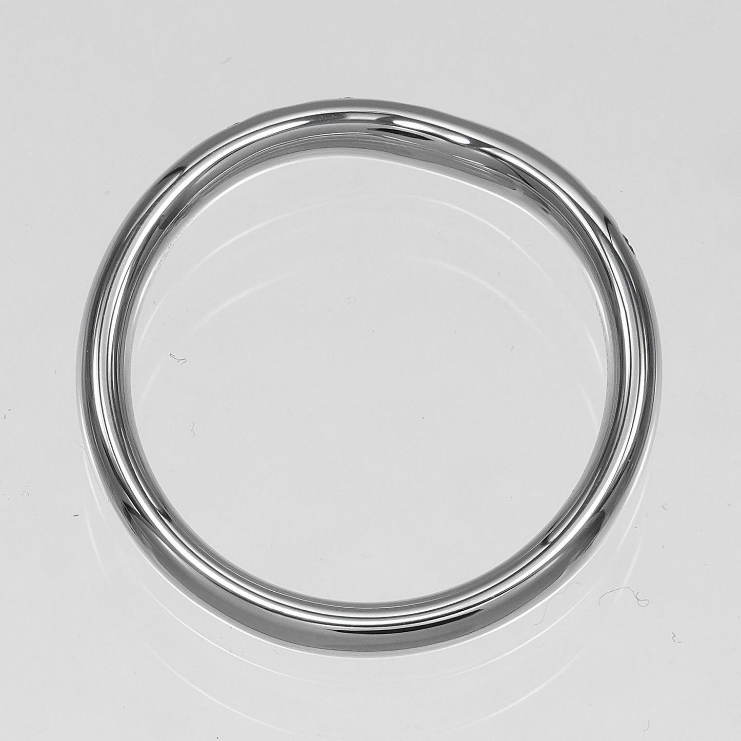 Tiffany & Co Curved Band Platinum Diamond Ring — view 9