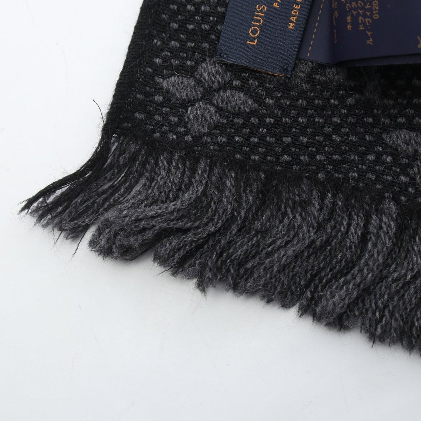 Louis Vuitton Scarf Echarpe Monogram Classic Anthracite Wool — view 6