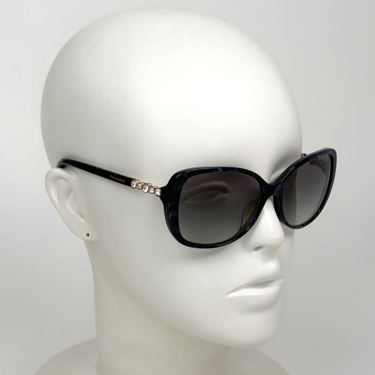 Tiffany & Co Rhinestone Sunglasses Acetate Blue Eyewear — view 5