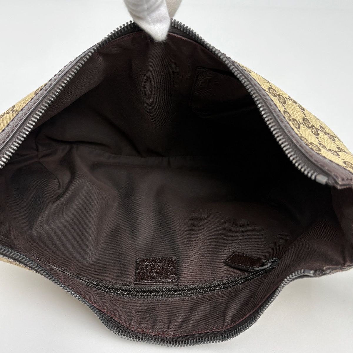 Gucci GG Pattern Shoulder Bag Canvas Beige Brown — view 9
