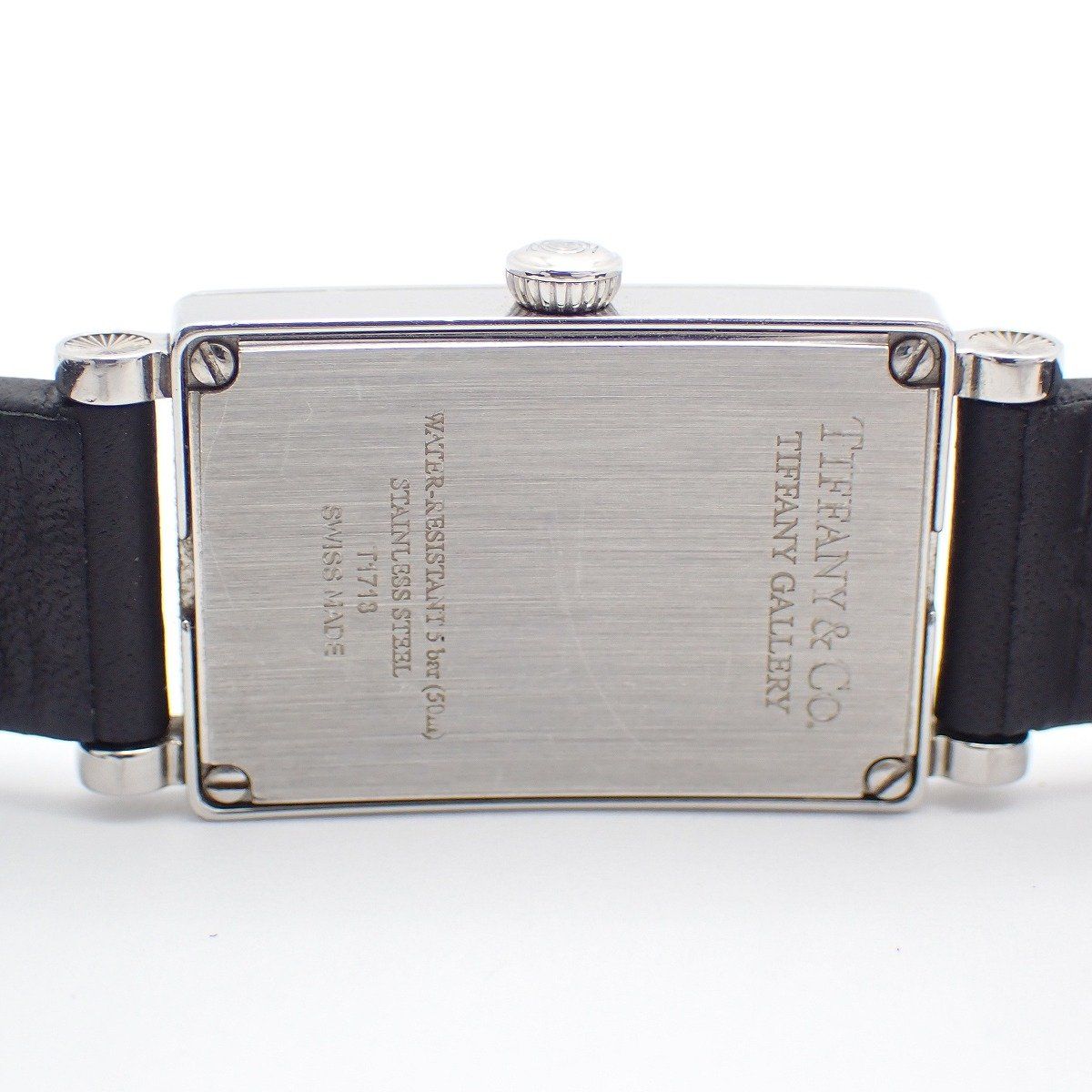 Tiffany & Co Gallery Quartz Watch White Dial Leather Strap Pawn — view 8