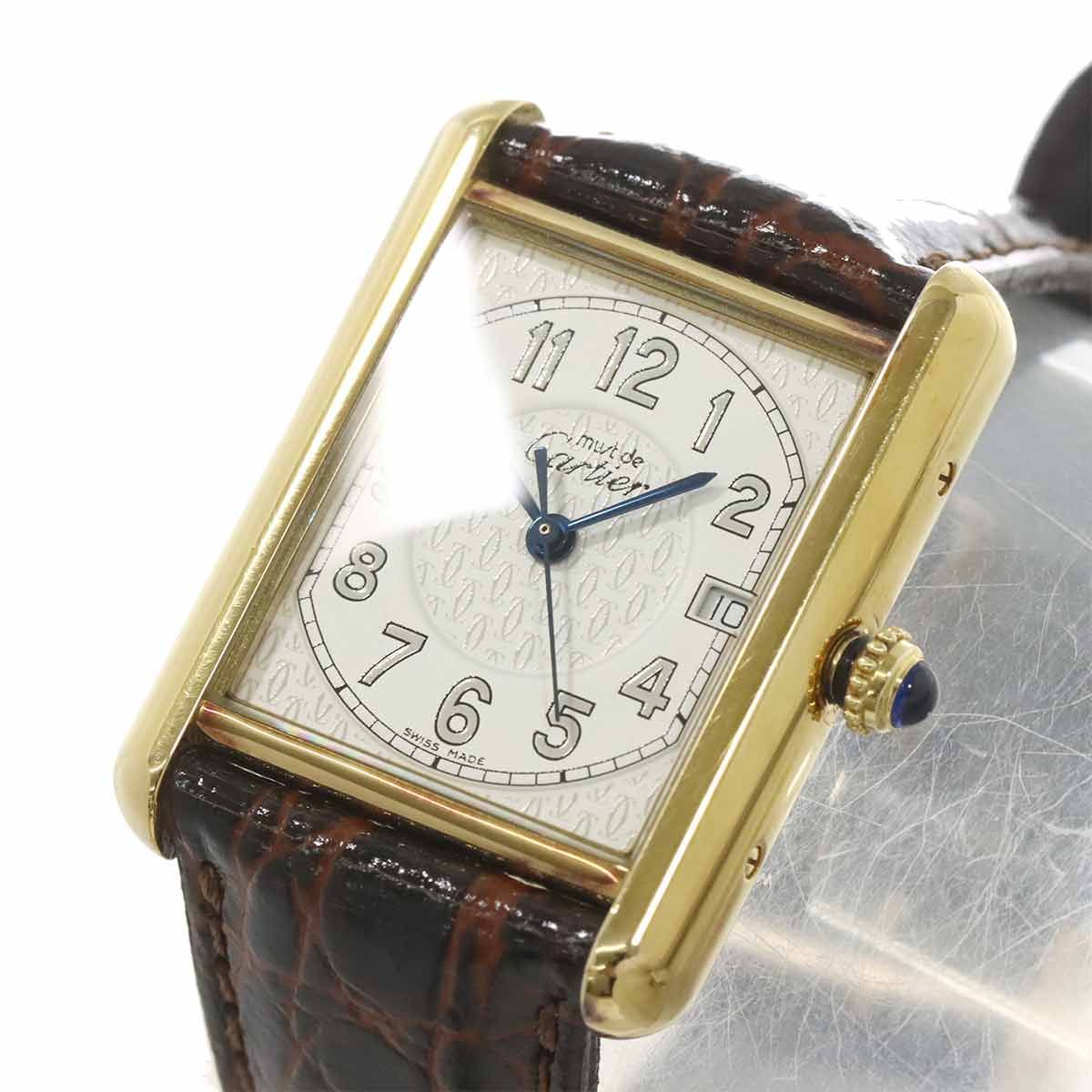 Cartier Must Tank Vermeil XL Watch White Quartz — view 7