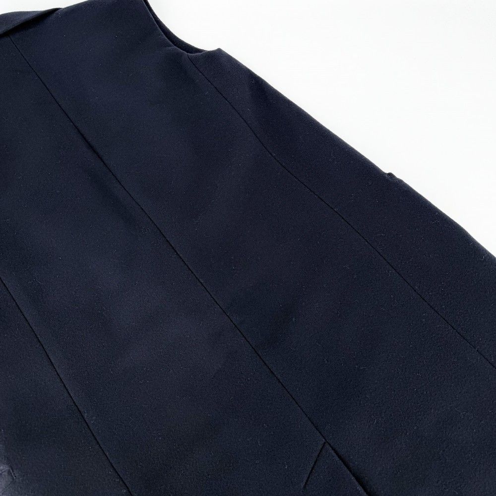 Celine Gilet Long Vest 36 Navy Wool — view 7