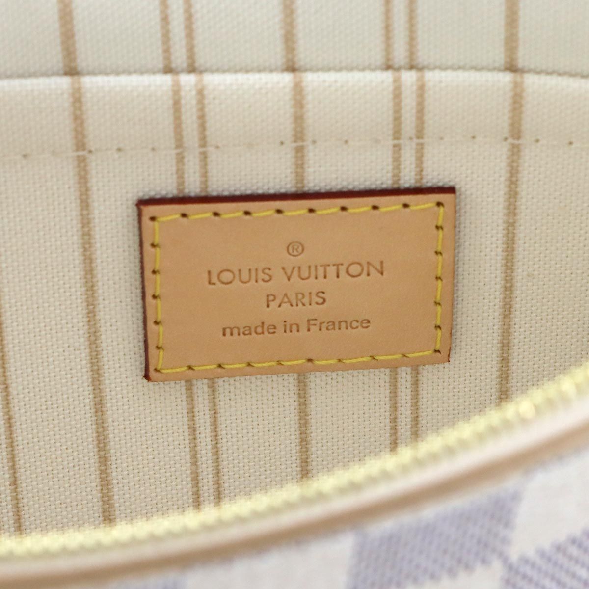 Louis Vuitton Damier Azur Pouch Beige Gold — view 6