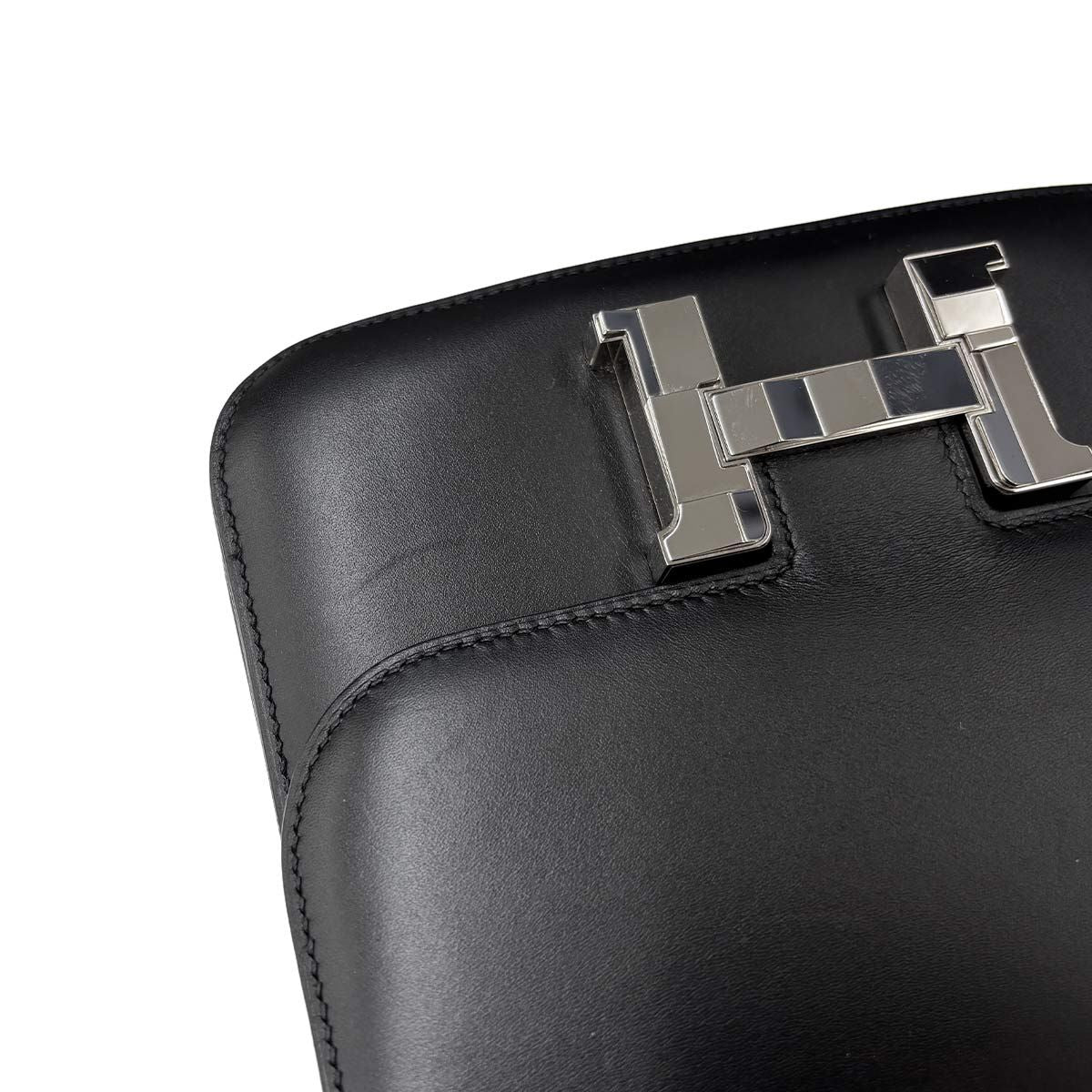 Hermes Constance Mini 18 Studio Shoulder Bag Monsieur Black Silver — view 9