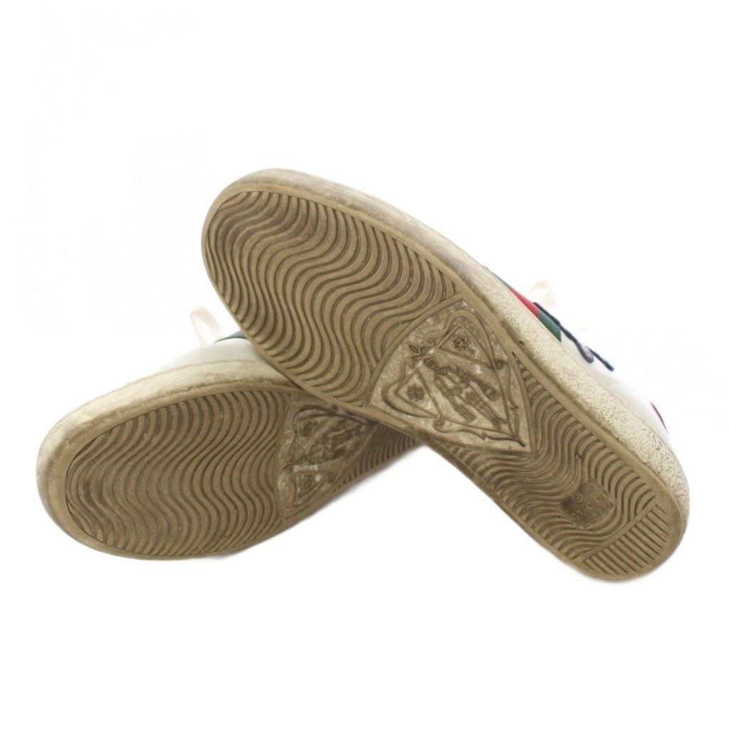 Gucci Sherry Line Ace Sneakers Leather Shoes Three Little Pigs Embroidery — view 8
