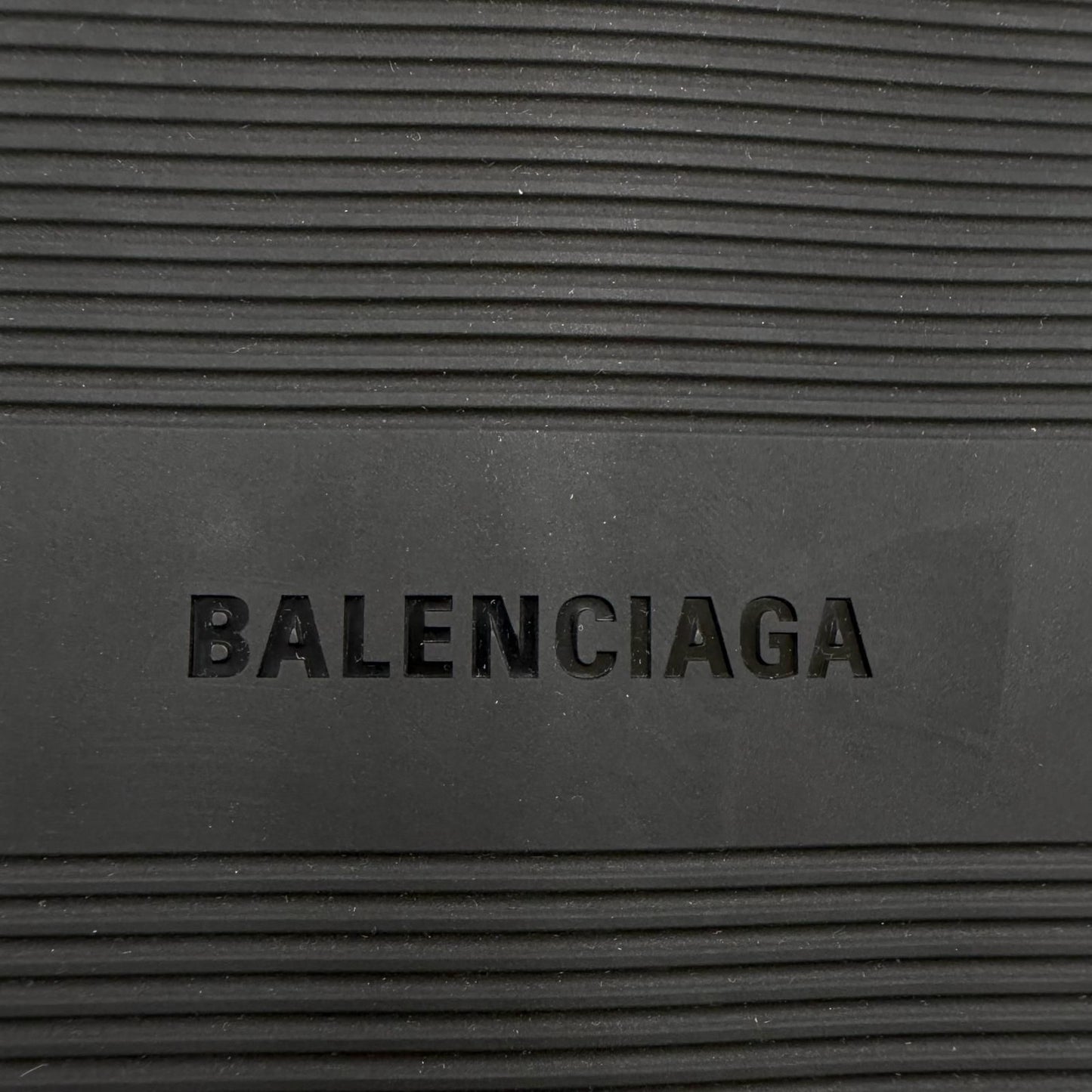 Balenciaga Sunset Flat BB Leather Sandals Black Silver — view 9