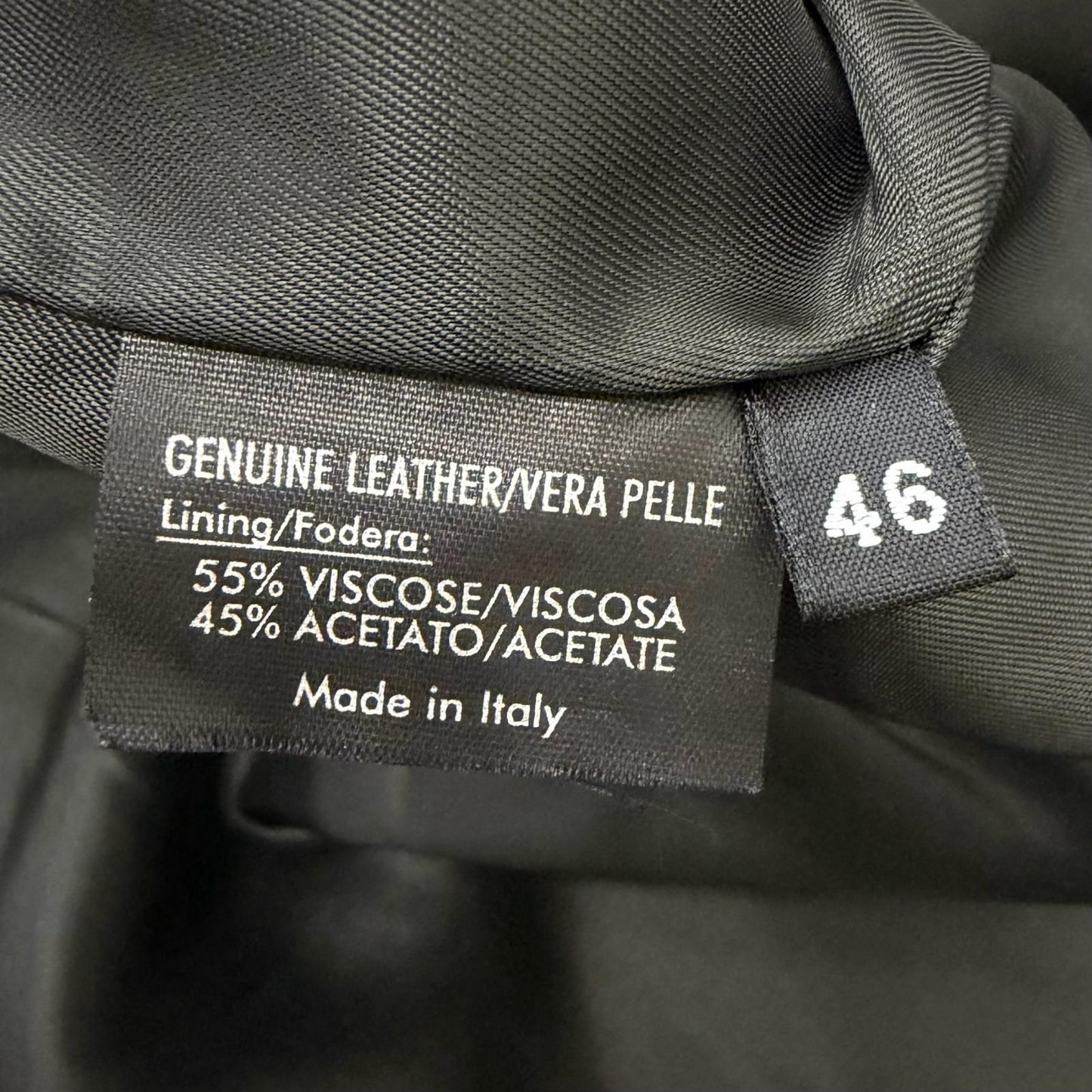 Gucci Vintage Leather Era Single Double Rider's Jacket Black 46 — view 8