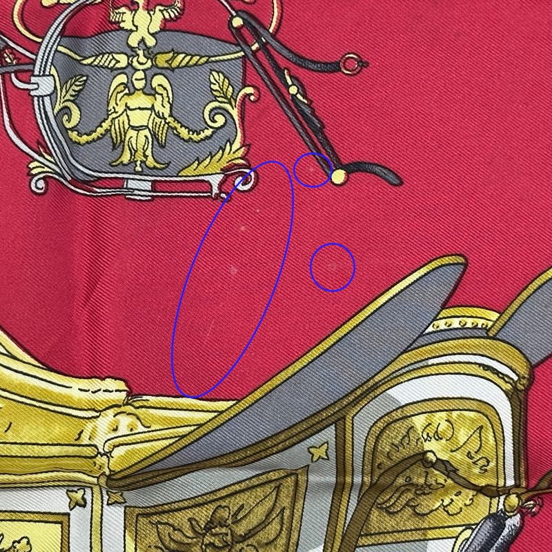 Hermes Scarf Carre 90 Spring Silk Red Multi Color Carriage Large — view 9