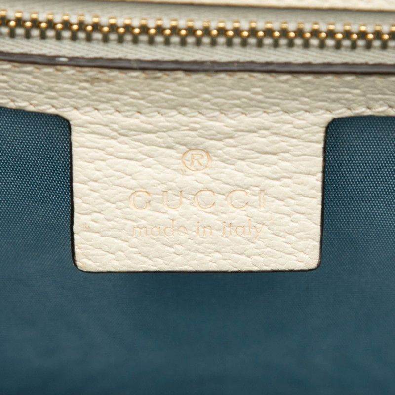 Gucci Sherry Line Sylvie Bi-&star Small Shoulder Bag Ivory Multi Leather — view 6