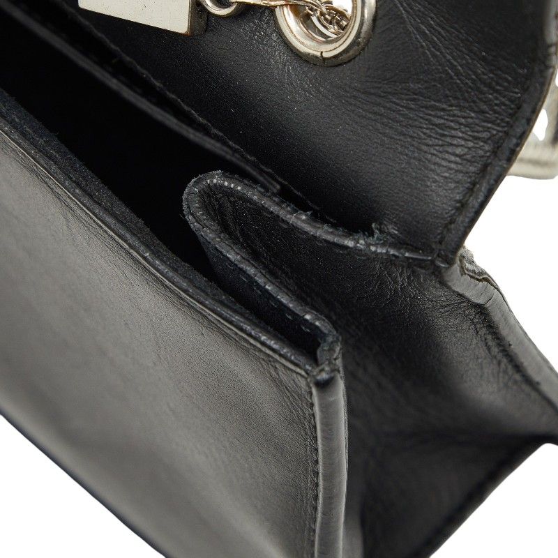Saint Laurent Betty Studs Chain Shoulder Bag Black Leather — view 9