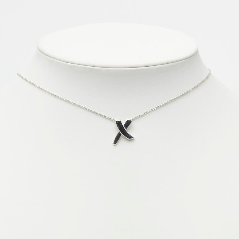 Tiffany & Co Elsa Peretti Kiss Necklace Silver — view 7