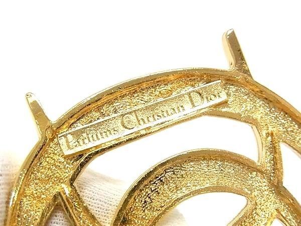 Dior Brooch Gold Metal Logo — view 4