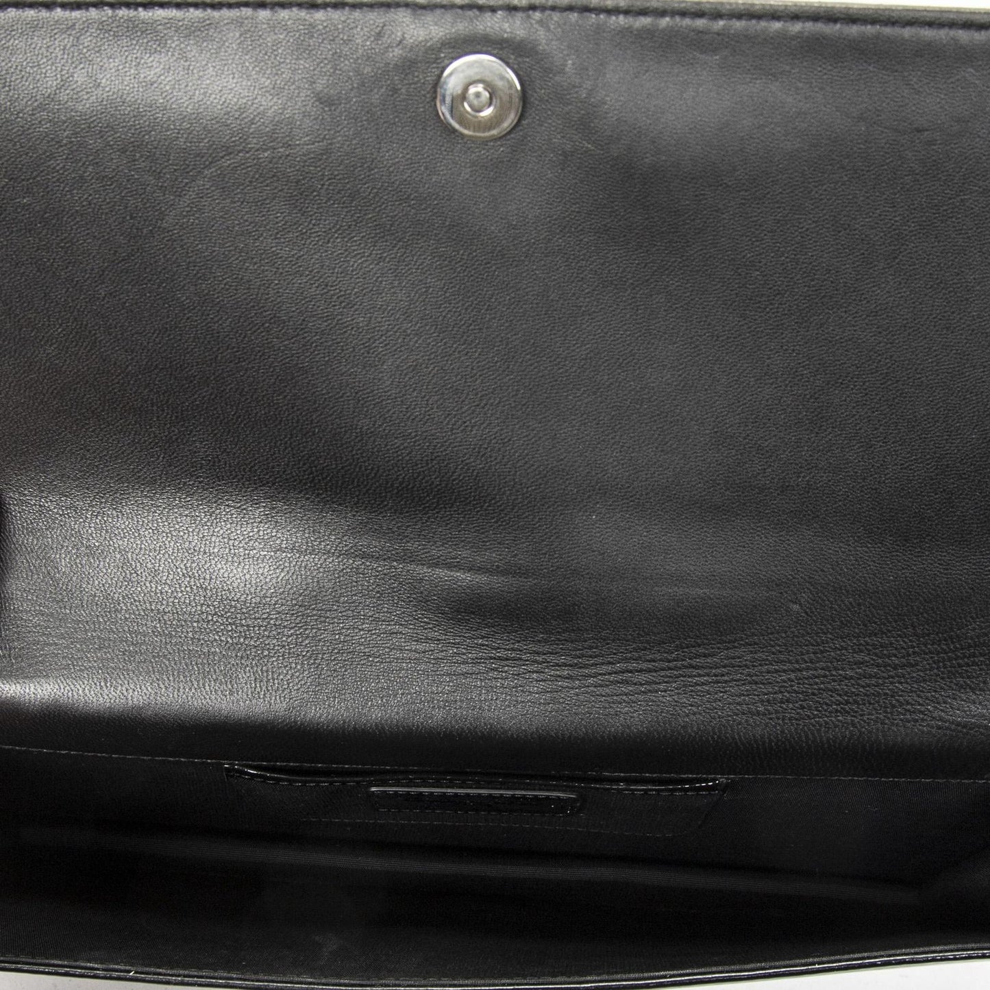 Dior Lady Dior Chain Clutch Black Cannage Patent Leather — view 9