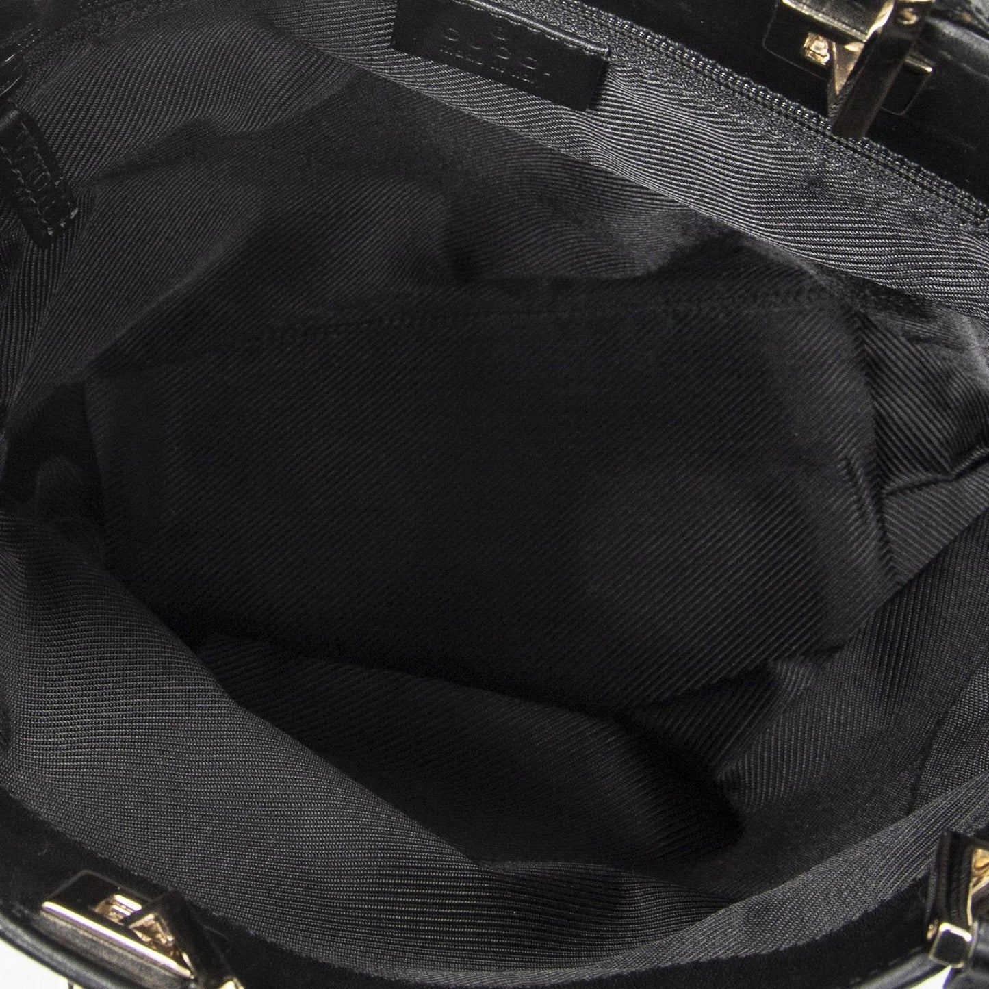 Gucci Small Bucket Tote Black GG Canvas — view 9