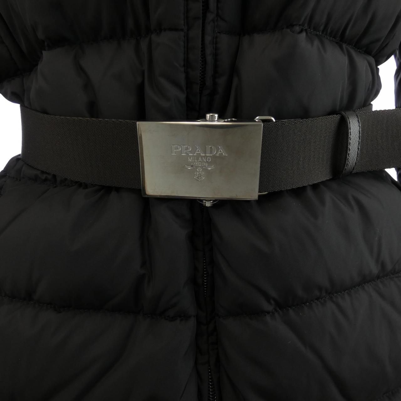 Prada Triangle Logo Down Coat — view 7