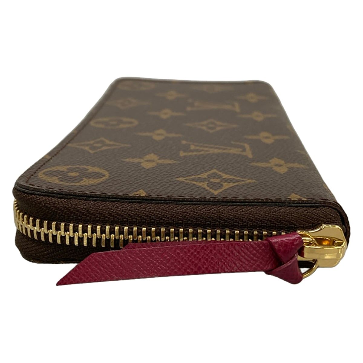Louis Vuitton Wallet Monogram Portefeuille Clemence Fuchsia Zip Around — view 9