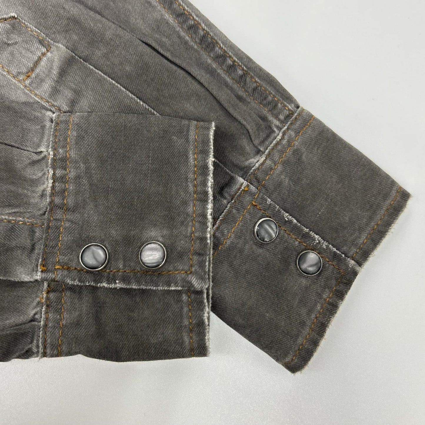 Dolce & Gabbana Sicilia Gray Western Denim Shirt 39 — view 9