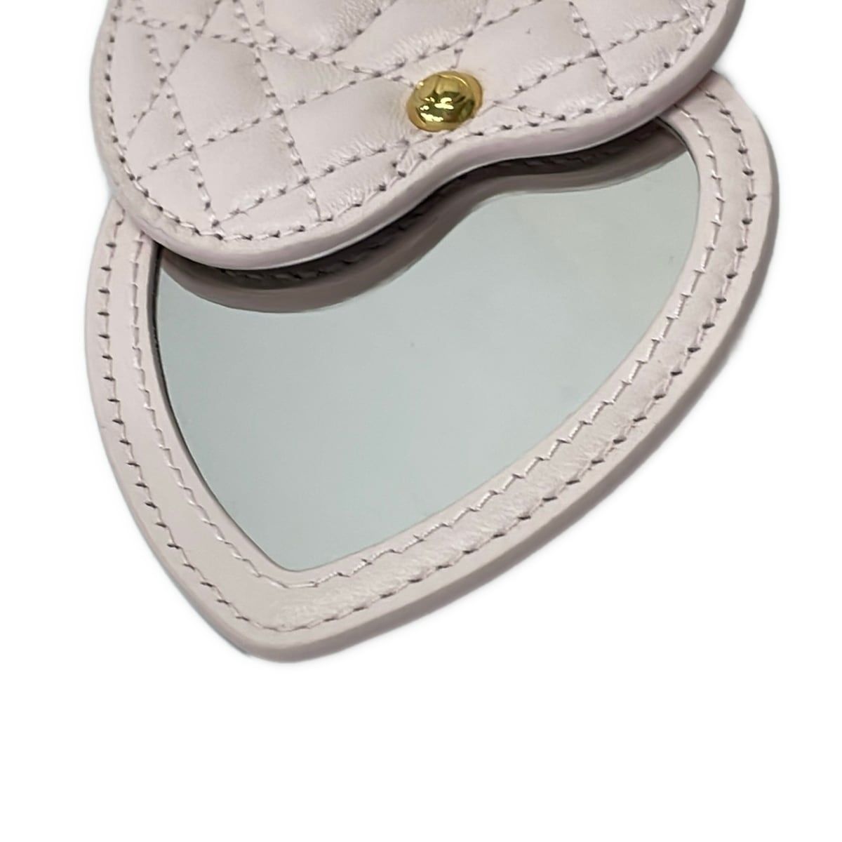 Dior Key Holder Pale Pink Bag Charm Cannage Mirror — view 5
