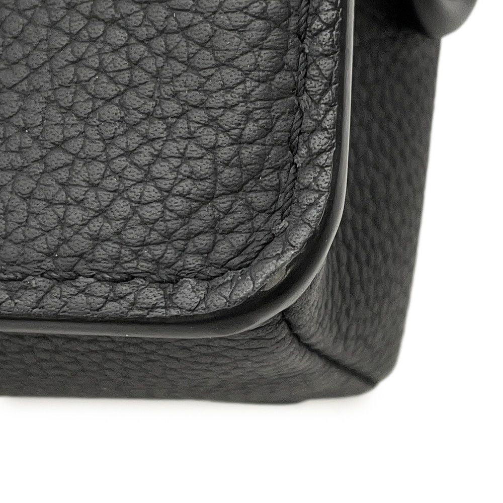 Louis Vuitton Shoulder Bag Leather LV Aerogram Fast Line Wearable Wallet Black — view 9