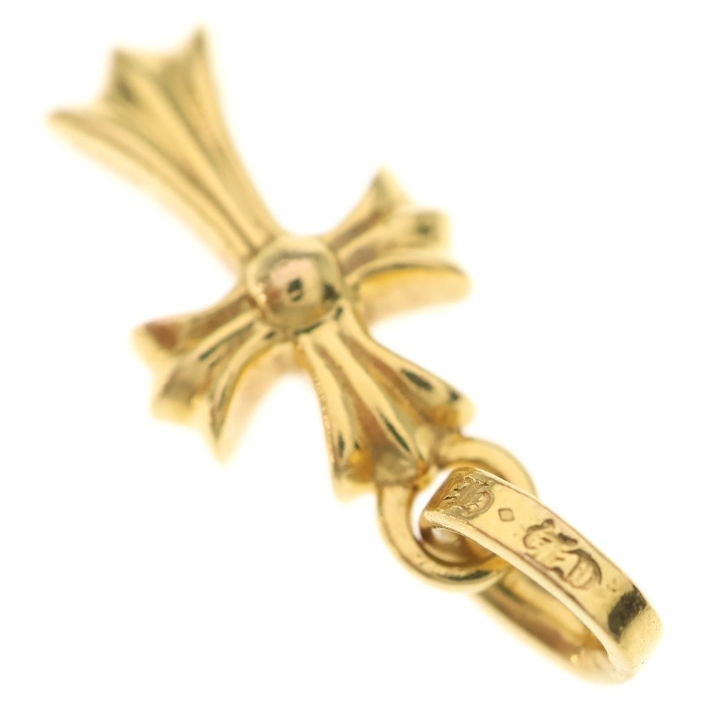 Chrome Hearts 22k Crs Baby Fat P Dia Fat Cross Pave Diamond Pendant Gold — view 6