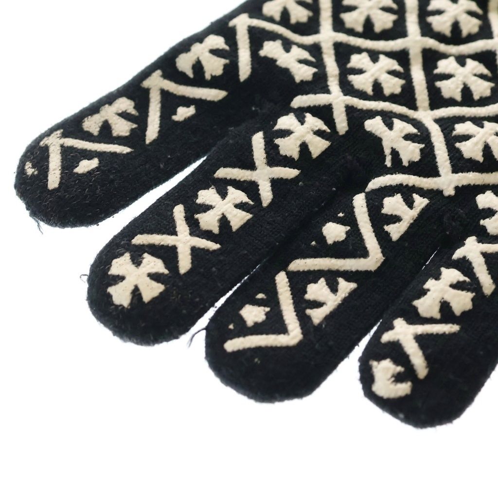 Chrome Hearts Glove Logo Print Gloves Black — view 6