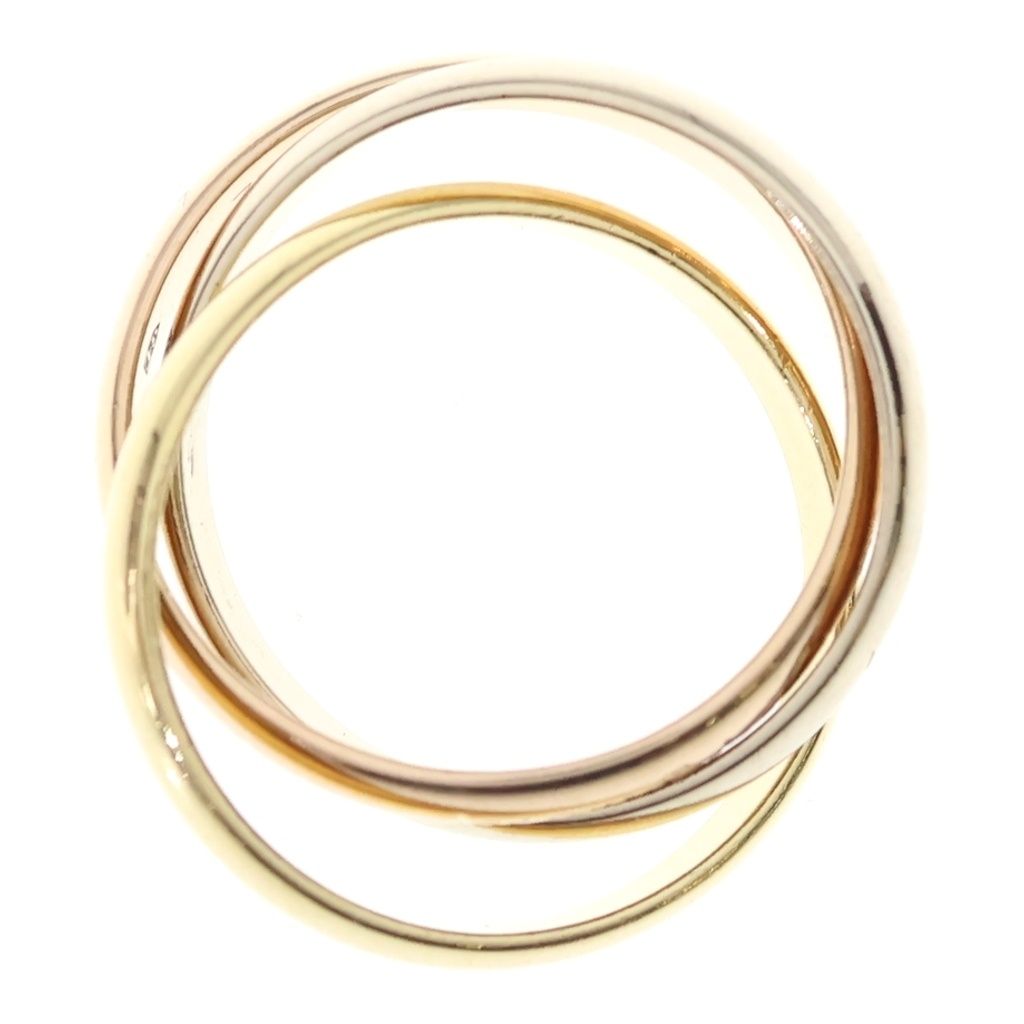 Cartier 18k Yellow Gold PG WG Trinity Ring Pink White — view 6