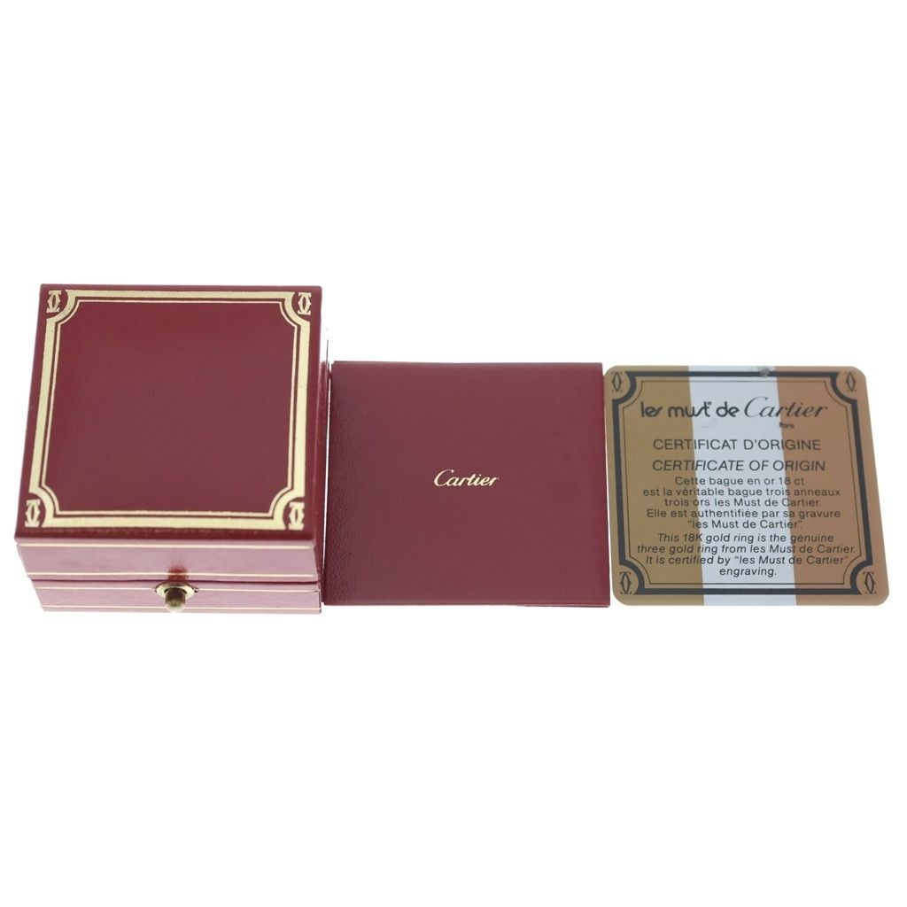Cartier Trinity Ring 750 Pink Gold Silver — view 6