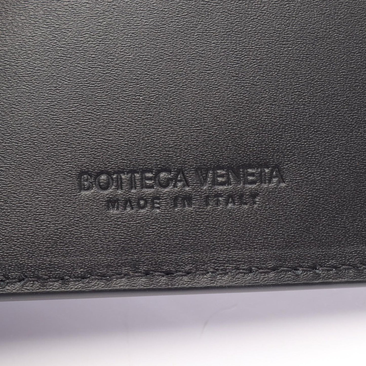 Bottega Veneta Card Case Intrecciato Black Leather — view 4