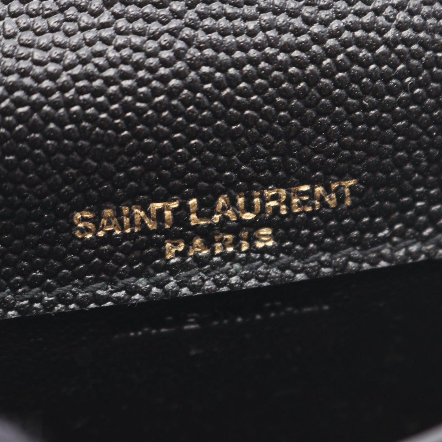 Saint Laurent Paris Card Case Cassandra Black Leather — view 5