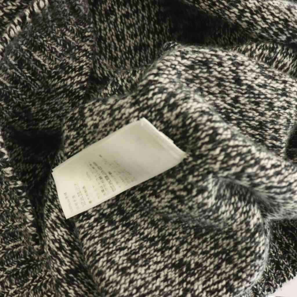 Celine Cashmere 100 Turtleneck Knit Sweater S Black White ES — view 7