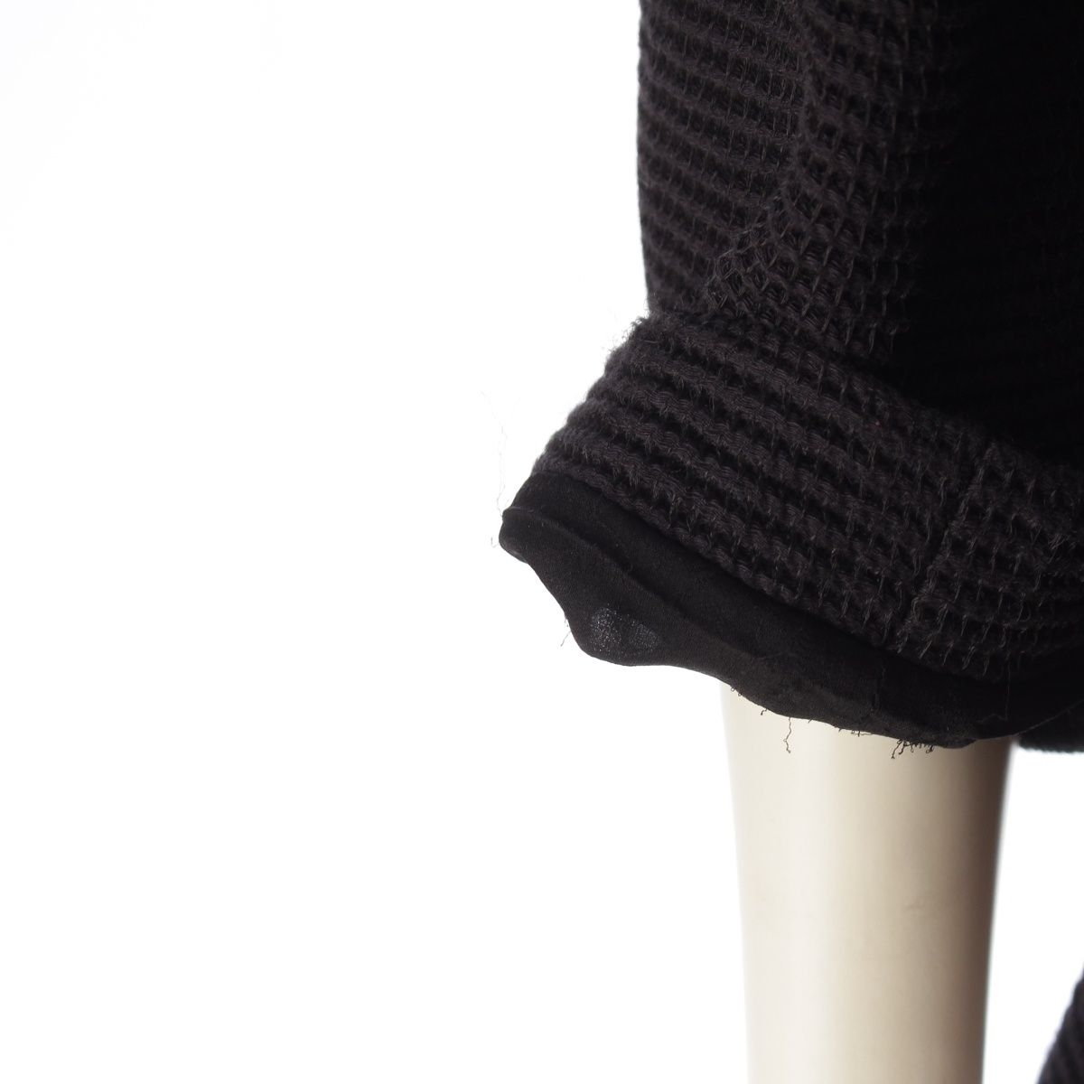 Chanel CC Logo Pearl Button Belt Tailored Jacket Black 36 — view 9