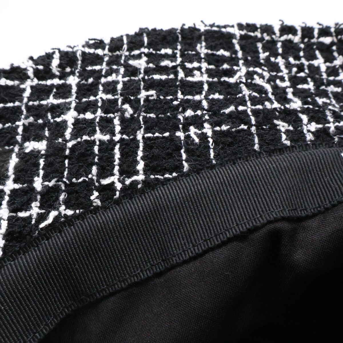 Chanel CC Logo Tweed Bucket — view 9