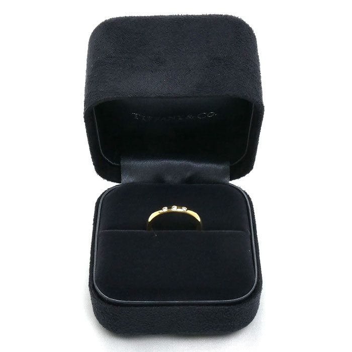 Tiffany & Co 18k Yellow Gold Stacking Band Ring Diamond — view 8