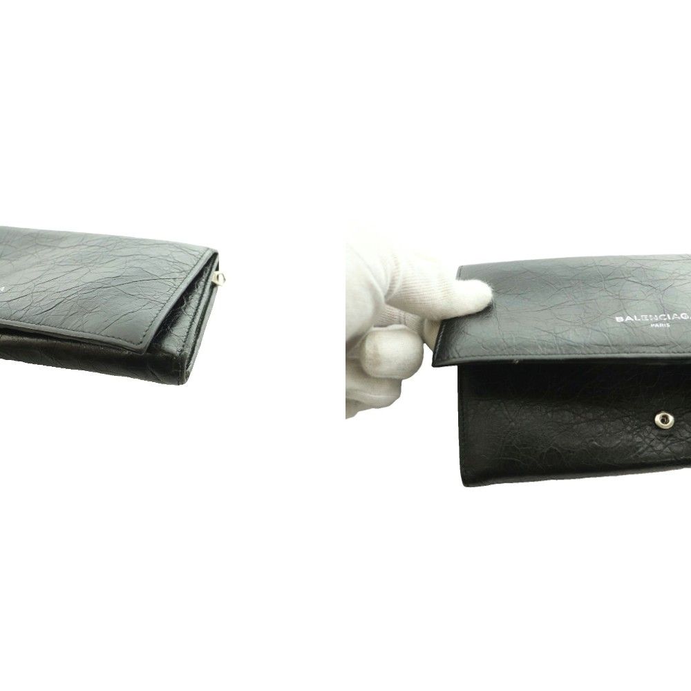 Balenciaga Black Cles Wallet Wrinkled SS — view 9