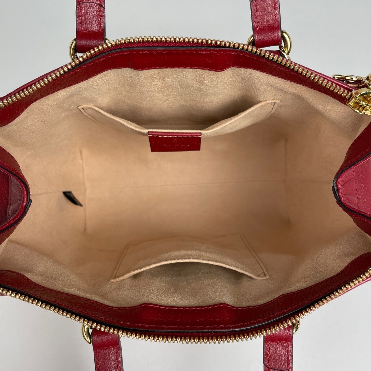 Gucci Ophidia GG Flora Small Tote 2-Way Sherry Line Web Red Beige — view 6