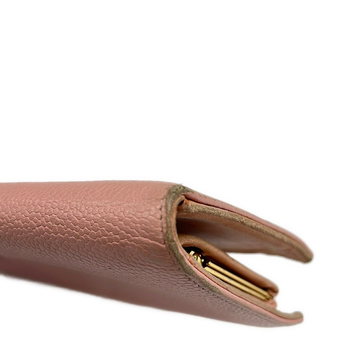 Chanel Bifold Wallet Pink Kiss Lock CC Logo — view 7