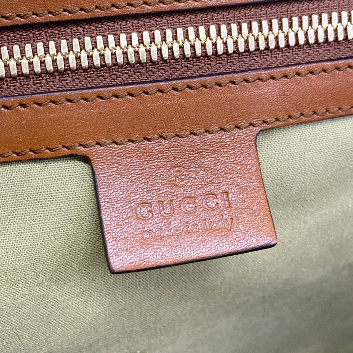 Gucci Backpack Sherry Interlocking Beige Brown Multi Leather — view 9