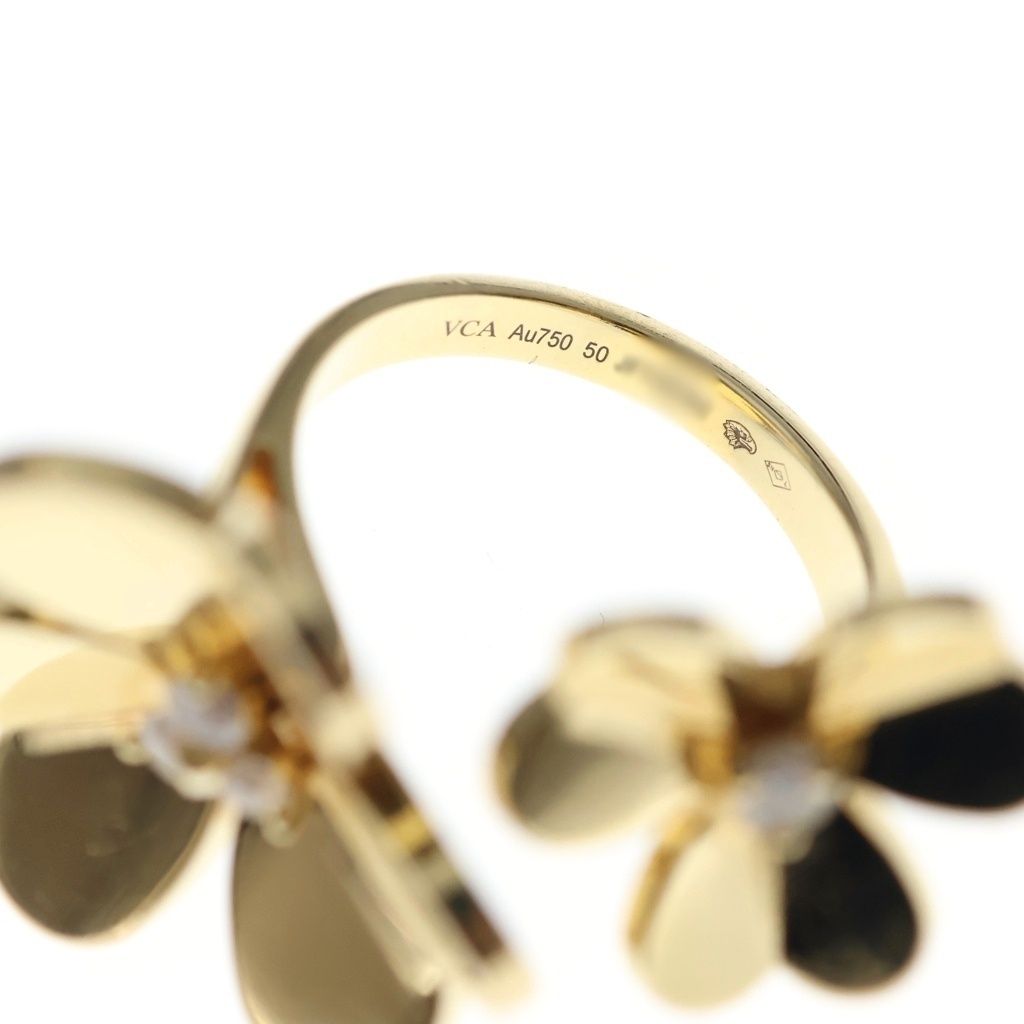 Van Cleef & Arpels Frivole Entre les Doors Diamond Ring 18k YG Yellow Gold — view 6